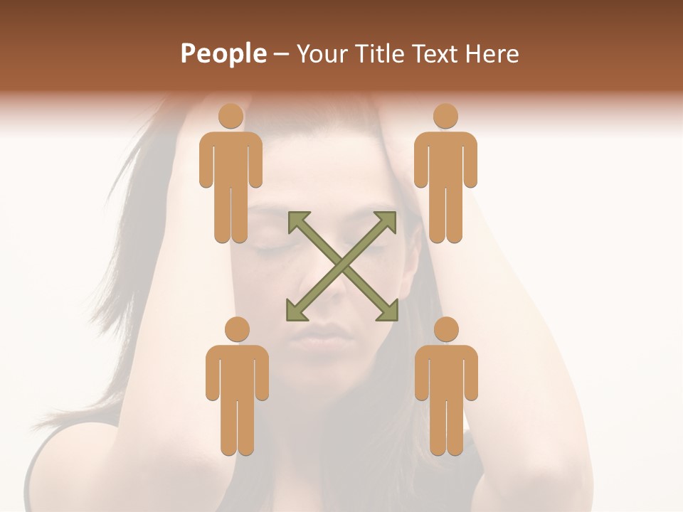 Woman With A Headache Over White Background PowerPoint Template