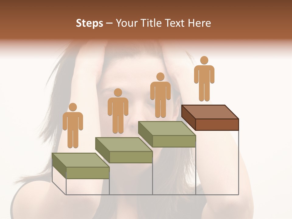 Woman With A Headache Over White Background PowerPoint Template