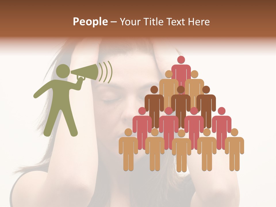 Woman With A Headache Over White Background PowerPoint Template