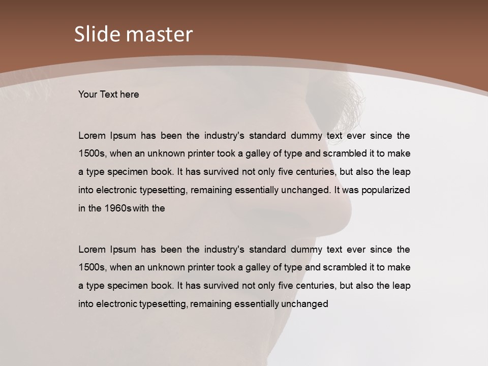 Elderly Man Watching And Thinking PowerPoint Template