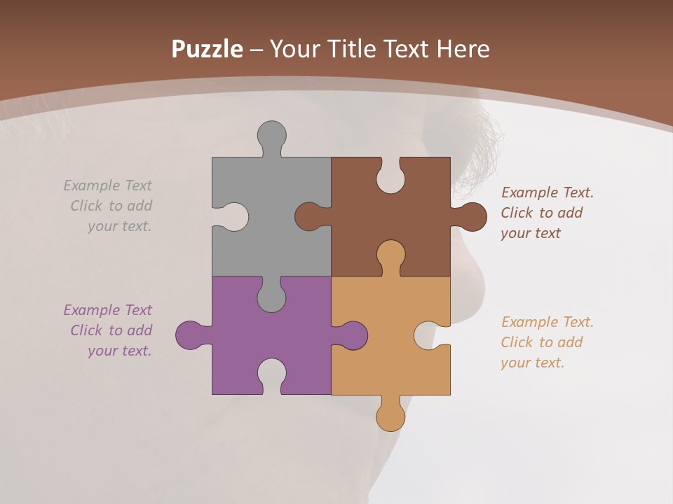 Elderly Man Watching And Thinking PowerPoint Template