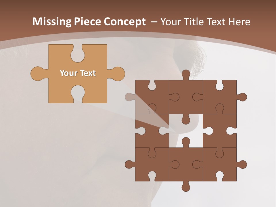 Elderly Man Watching And Thinking PowerPoint Template