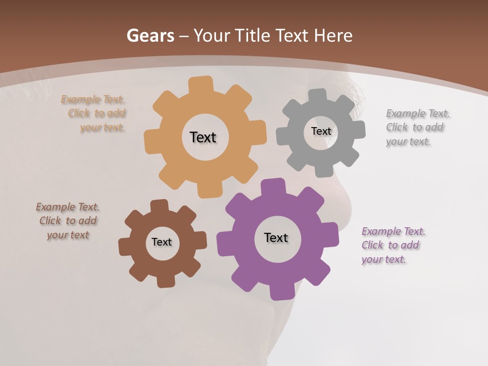 Elderly Man Watching And Thinking PowerPoint Template