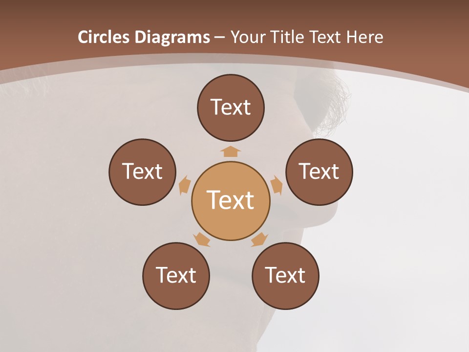 Elderly Man Watching And Thinking PowerPoint Template