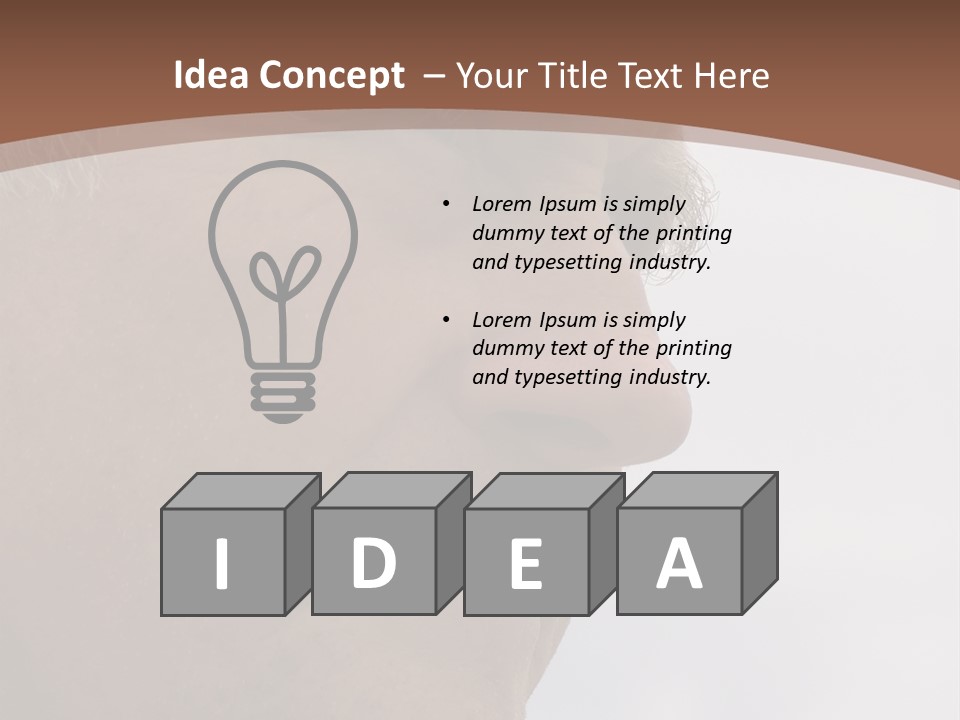 Elderly Man Watching And Thinking PowerPoint Template