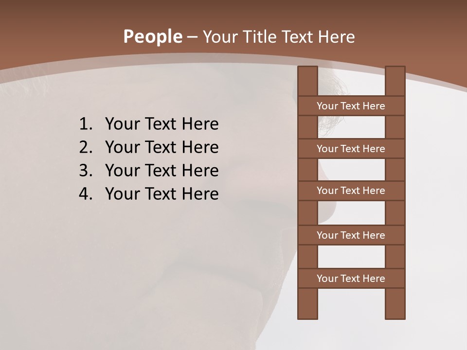 Elderly Man Watching And Thinking PowerPoint Template