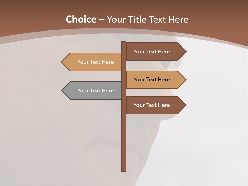 Elderly Man Watching And Thinking PowerPoint Template