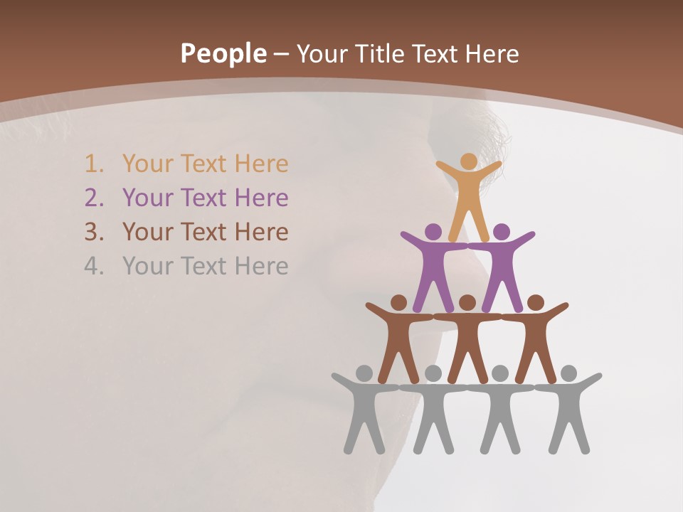 Elderly Man Watching And Thinking PowerPoint Template