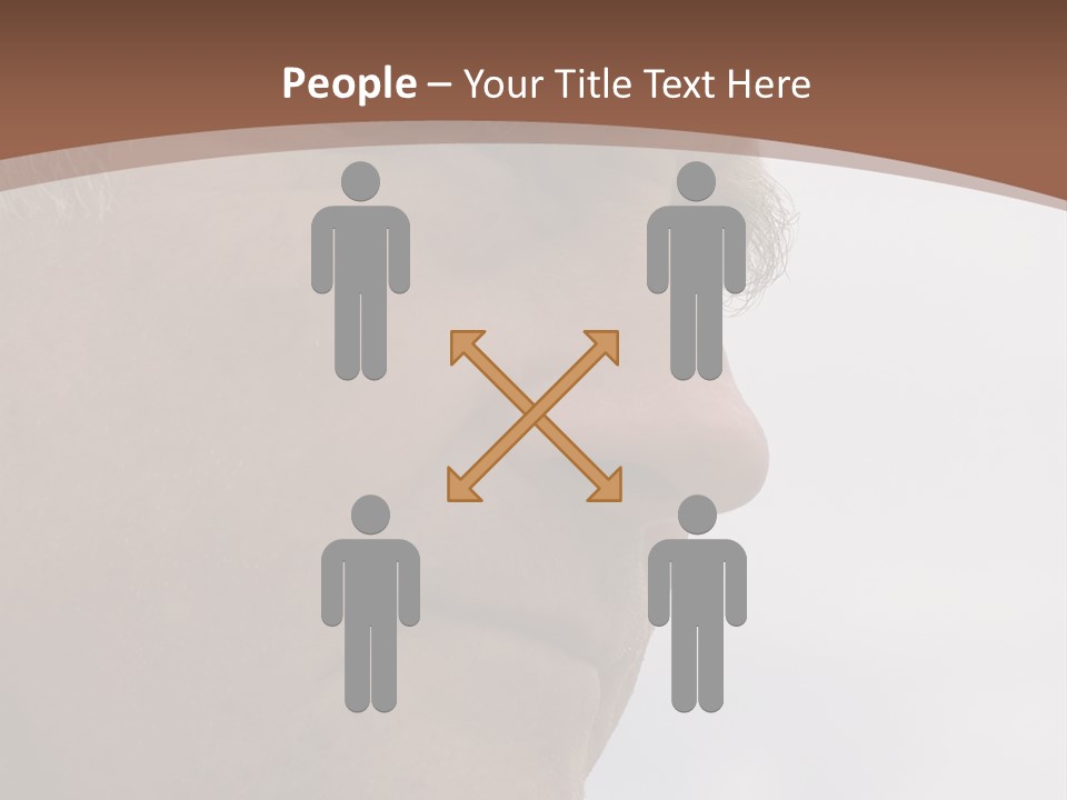 Elderly Man Watching And Thinking PowerPoint Template