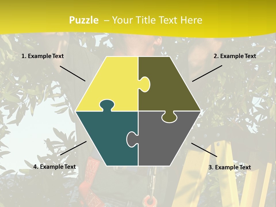 A Man Is Working On A Tree PowerPoint Template