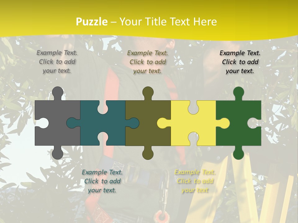 A Man Is Working On A Tree PowerPoint Template