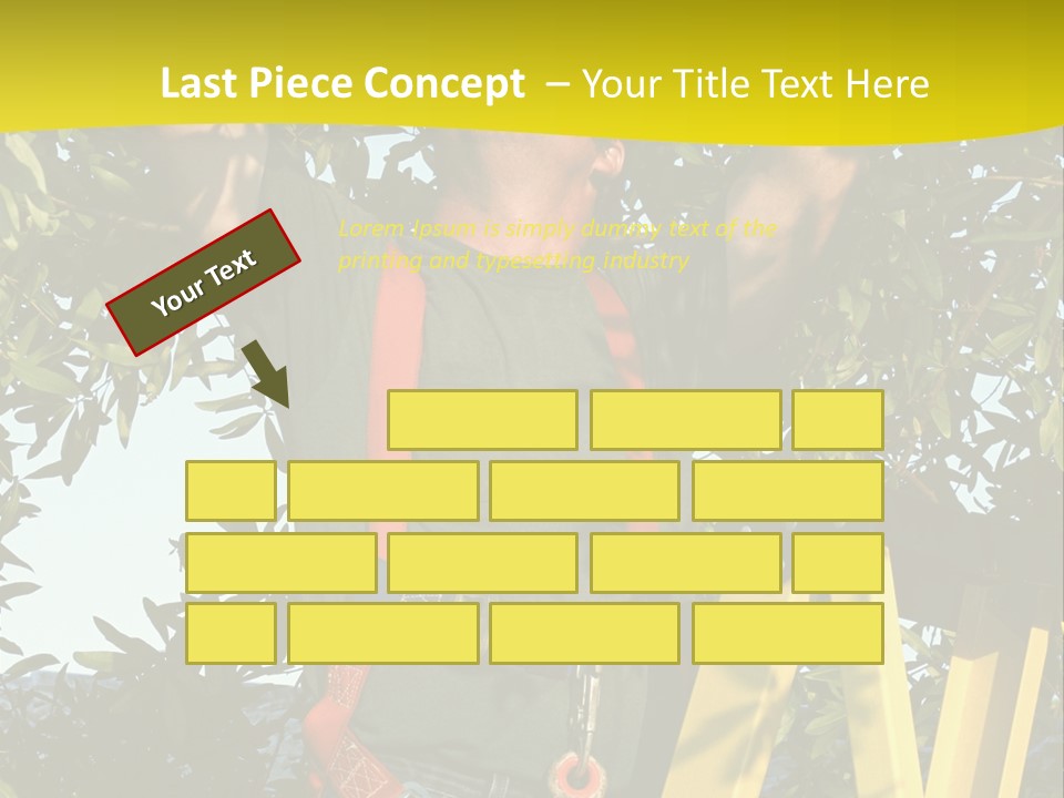 A Man Is Working On A Tree PowerPoint Template