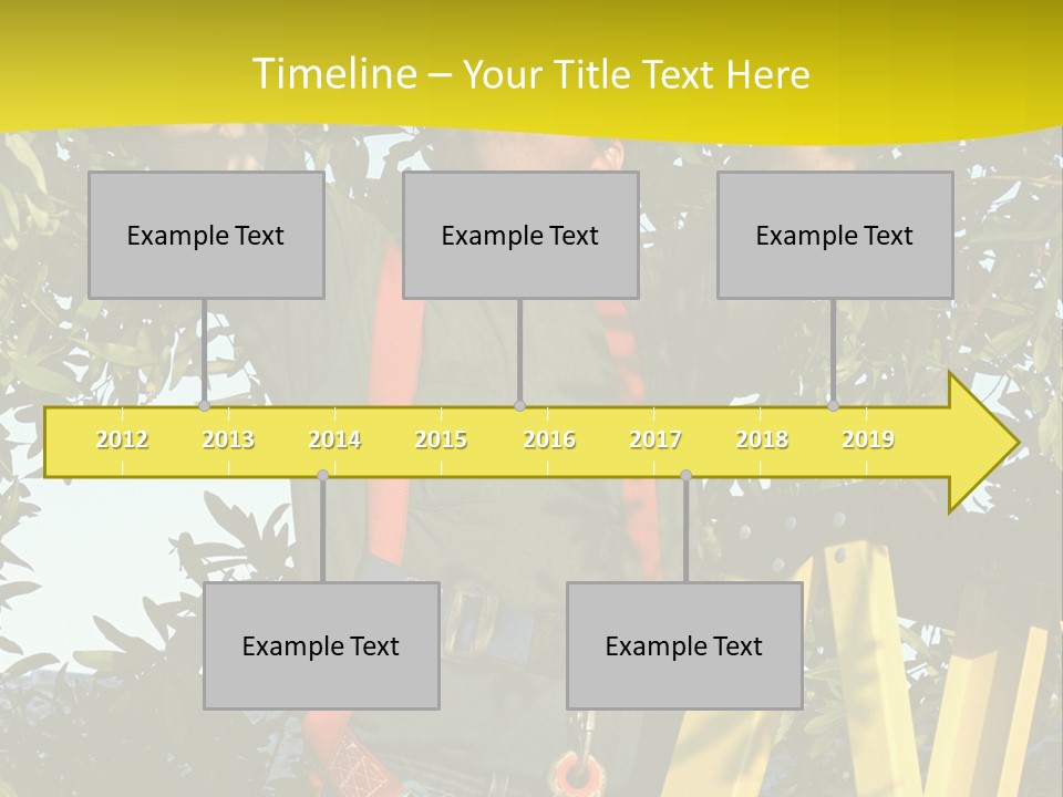 A Man Is Working On A Tree PowerPoint Template