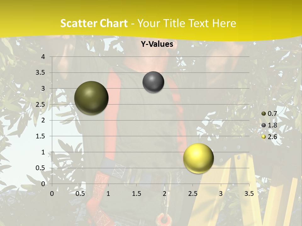 A Man Is Working On A Tree PowerPoint Template