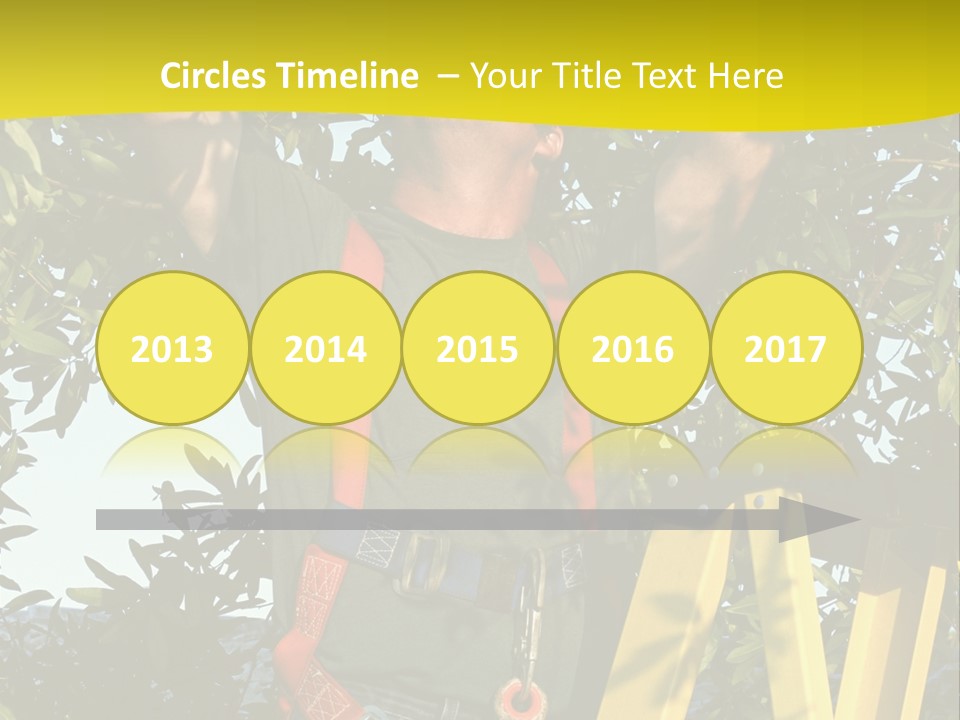 A Man Is Working On A Tree PowerPoint Template