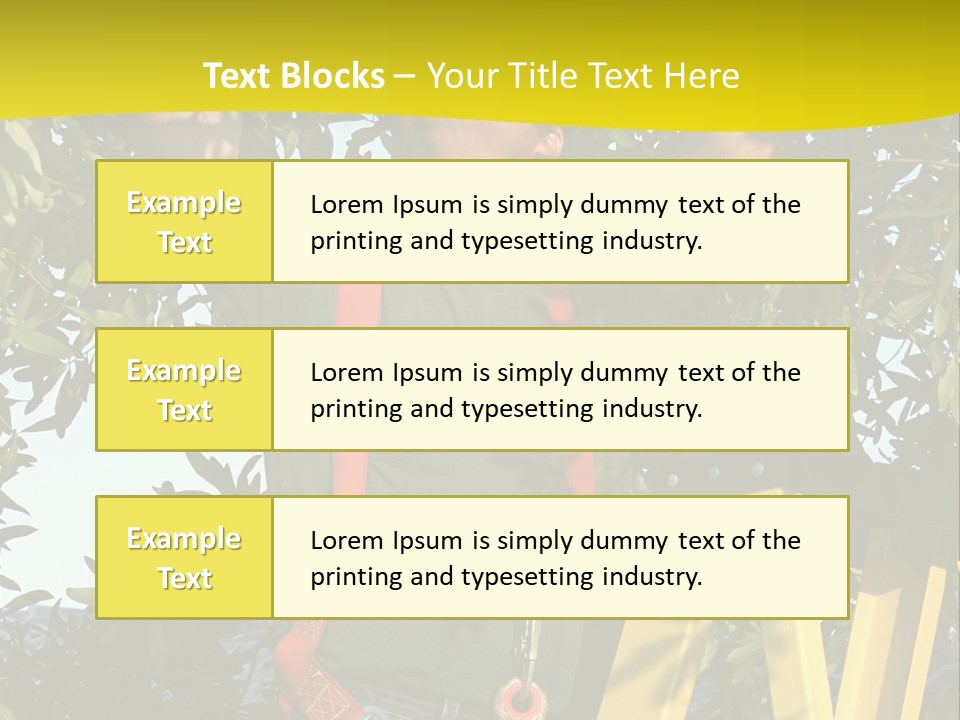 A Man Is Working On A Tree PowerPoint Template