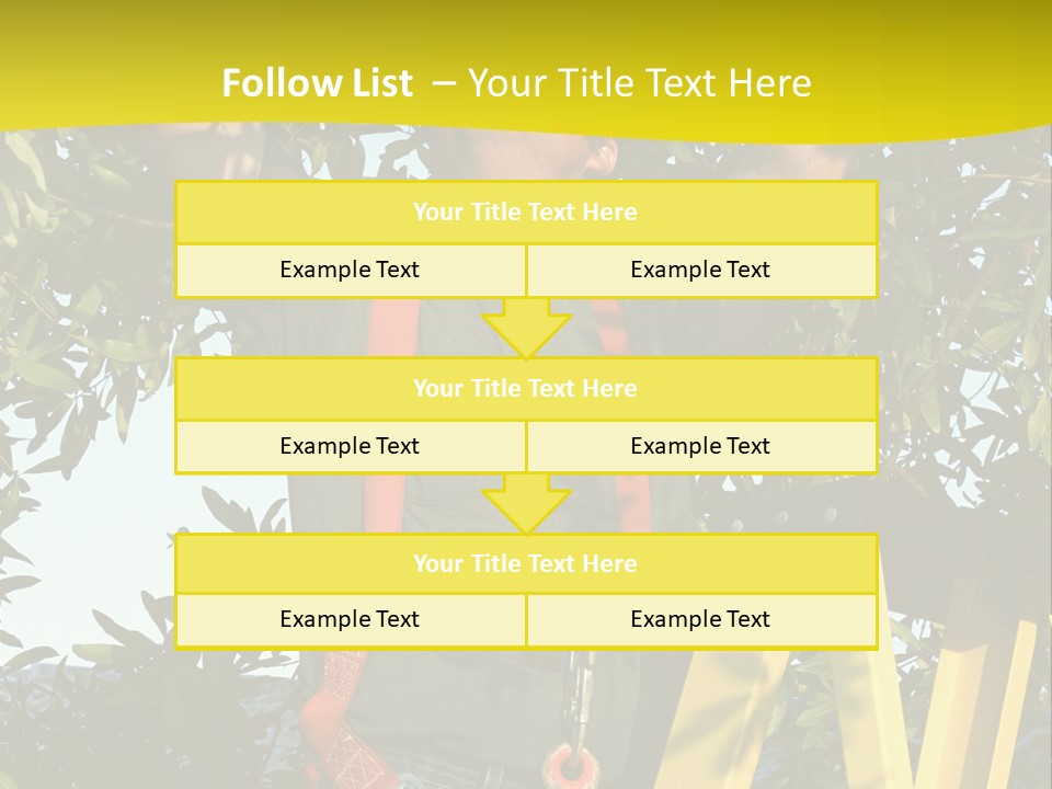 A Man Is Working On A Tree PowerPoint Template