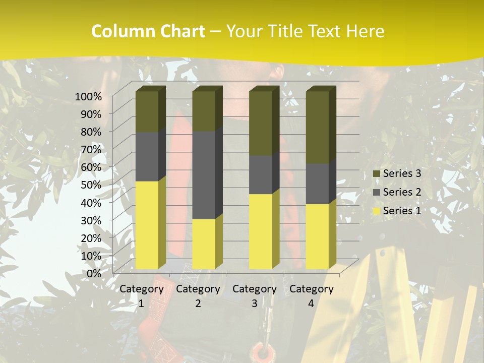 A Man Is Working On A Tree PowerPoint Template