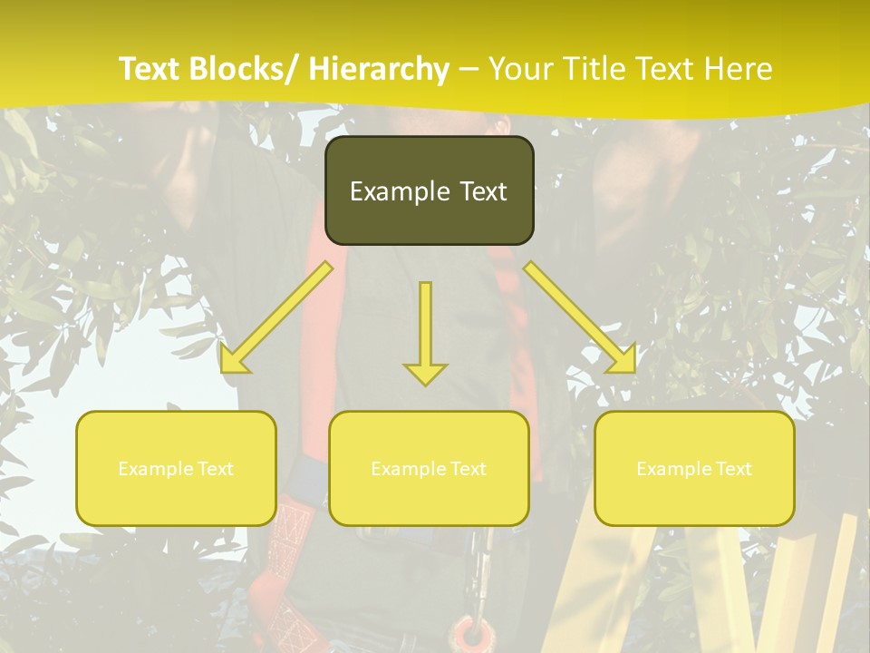 A Man Is Working On A Tree PowerPoint Template