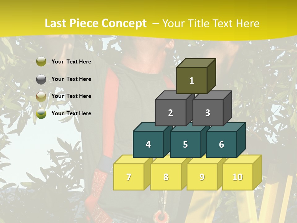A Man Is Working On A Tree PowerPoint Template