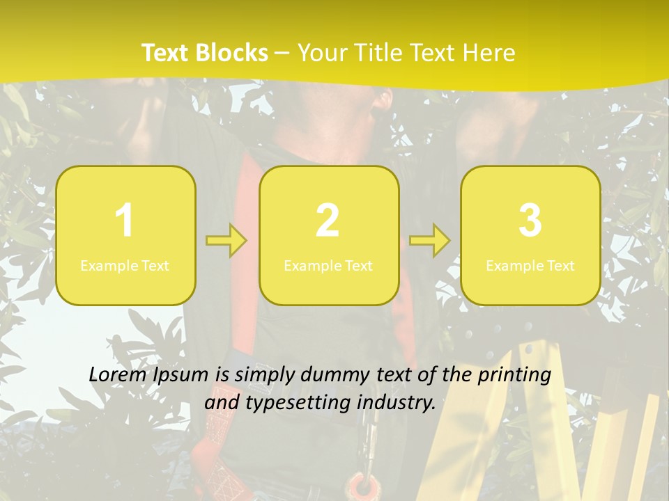 A Man Is Working On A Tree PowerPoint Template