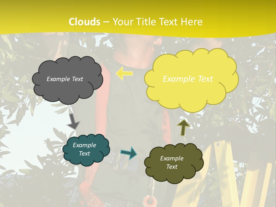 A Man Is Working On A Tree PowerPoint Template