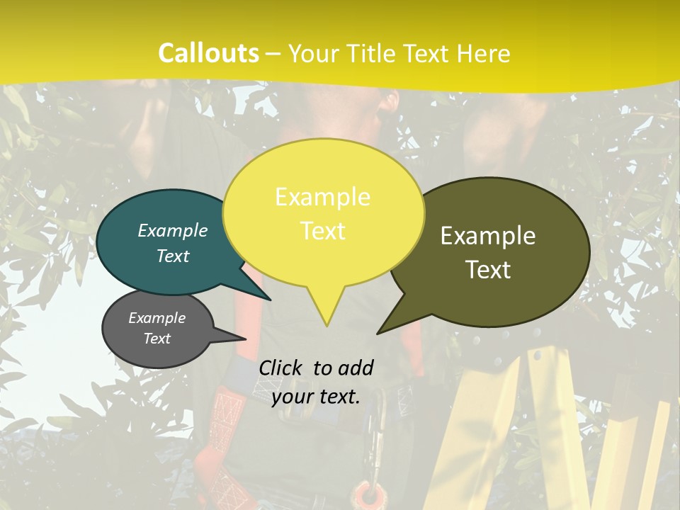 A Man Is Working On A Tree PowerPoint Template