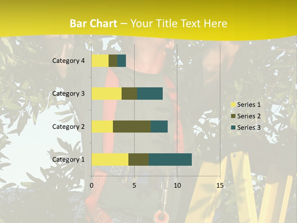 A Man Is Working On A Tree PowerPoint Template