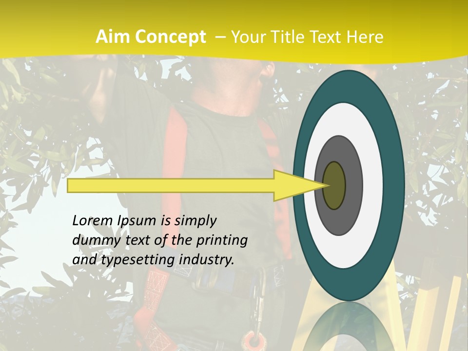 A Man Is Working On A Tree PowerPoint Template