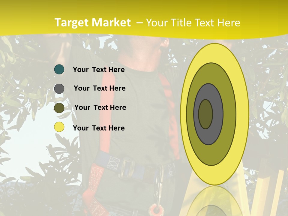 A Man Is Working On A Tree PowerPoint Template