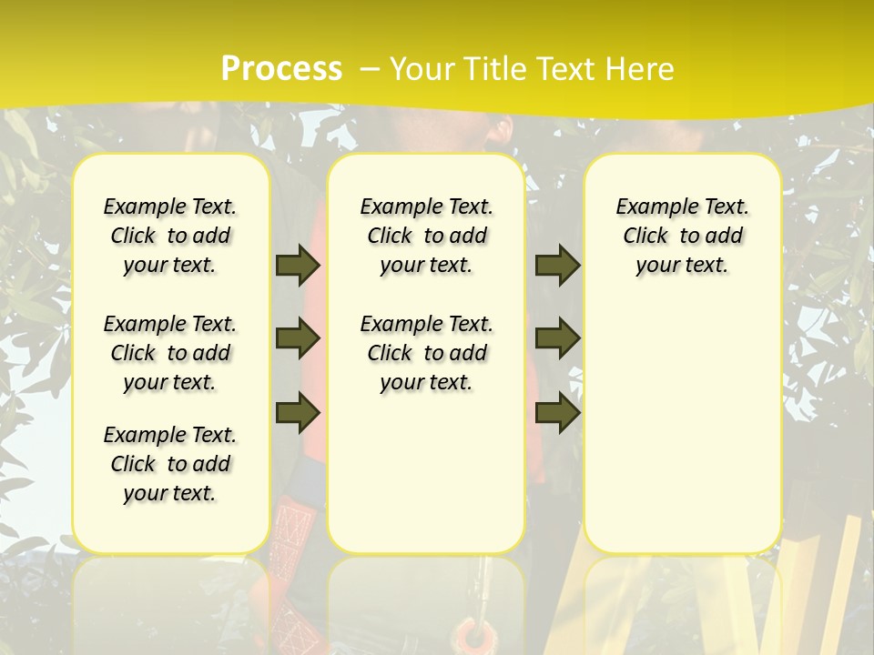 A Man Is Working On A Tree PowerPoint Template
