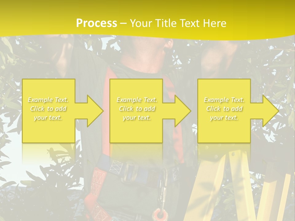 A Man Is Working On A Tree PowerPoint Template