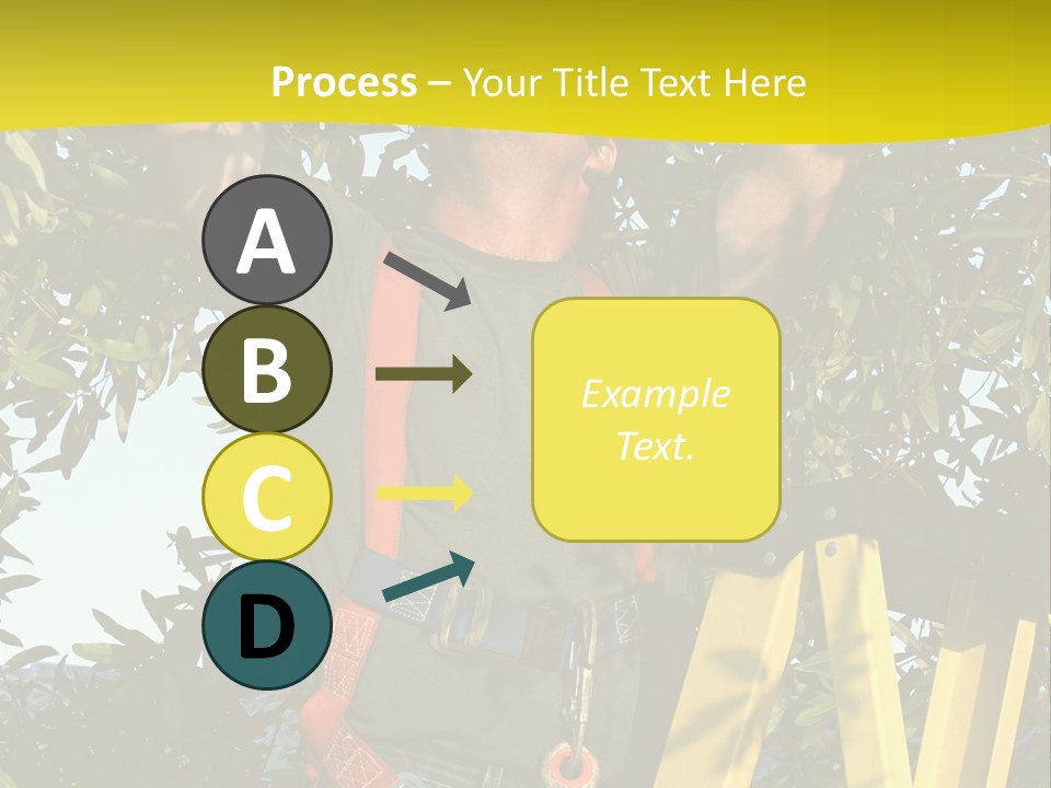 A Man Is Working On A Tree PowerPoint Template