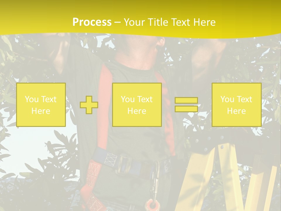 A Man Is Working On A Tree PowerPoint Template