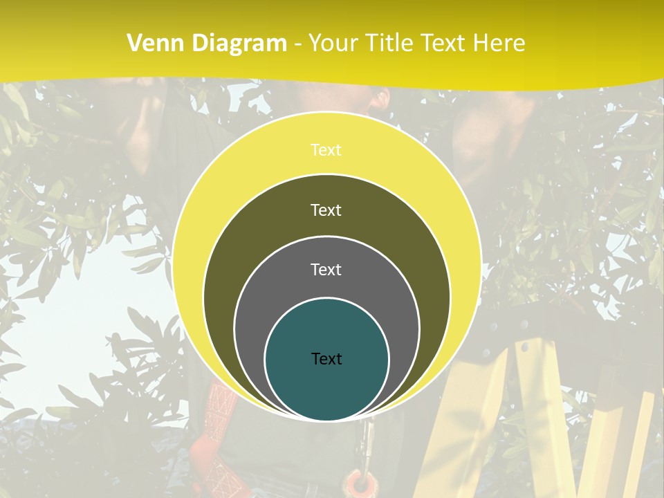 A Man Is Working On A Tree PowerPoint Template