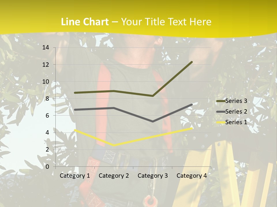 A Man Is Working On A Tree PowerPoint Template