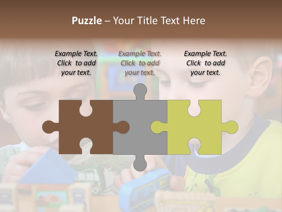 Children In Kindergarten PowerPoint Template