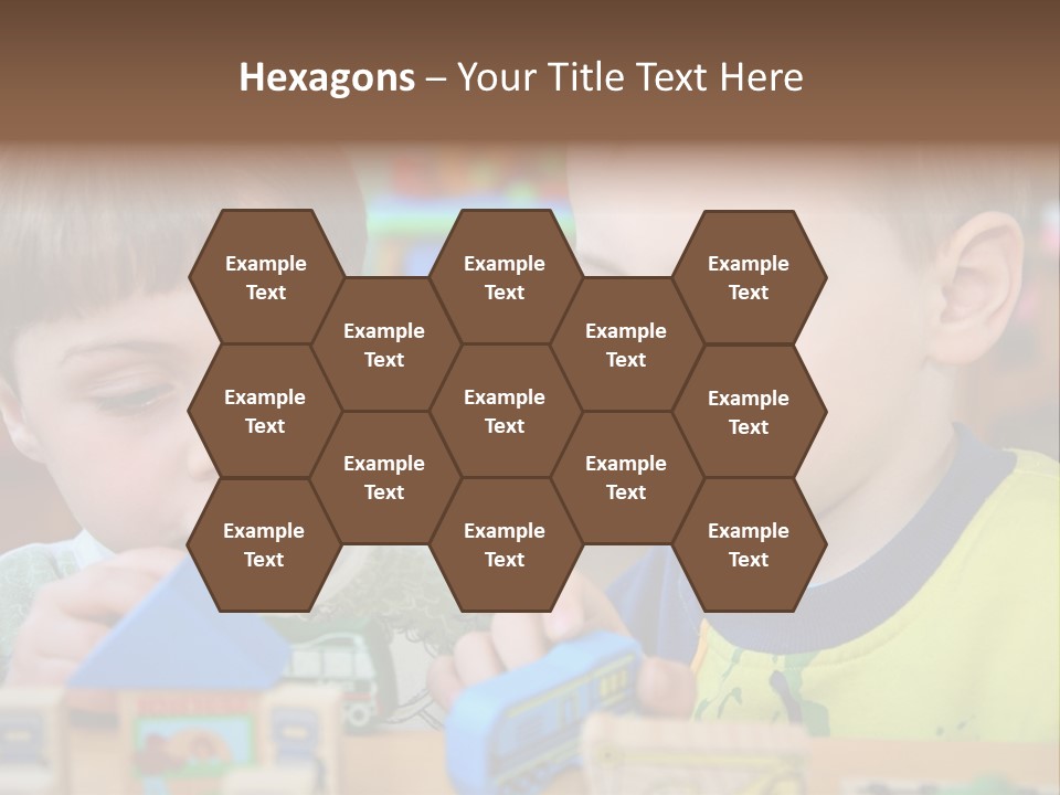 Children In Kindergarten PowerPoint Template