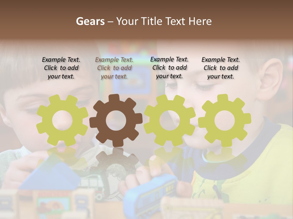 Children In Kindergarten PowerPoint Template