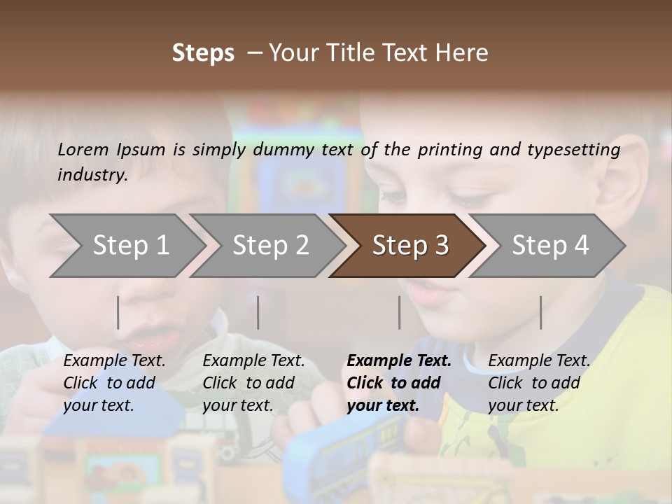 Children In Kindergarten PowerPoint Template
