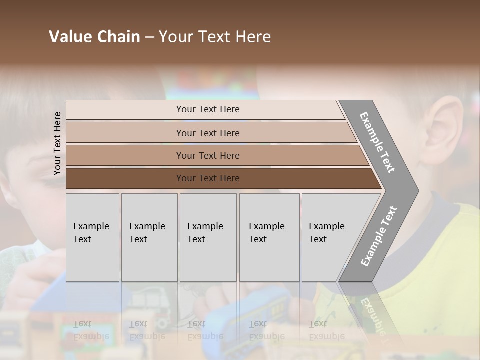 Children In Kindergarten PowerPoint Template