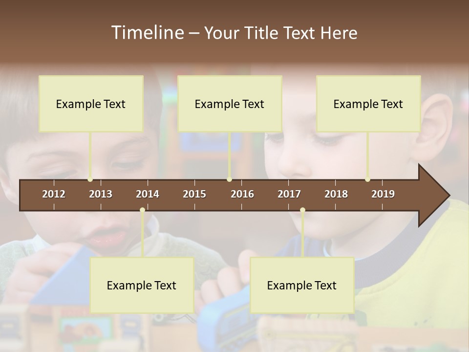 Children In Kindergarten PowerPoint Template