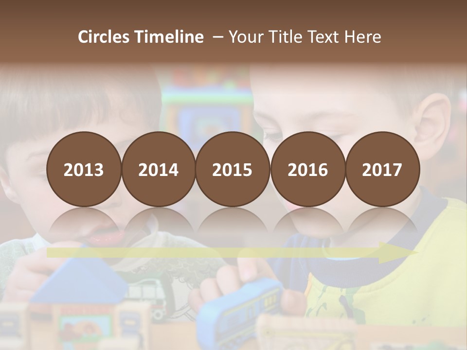 Children In Kindergarten PowerPoint Template