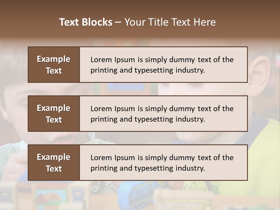 Children In Kindergarten PowerPoint Template