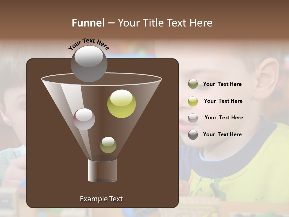 Children In Kindergarten PowerPoint Template