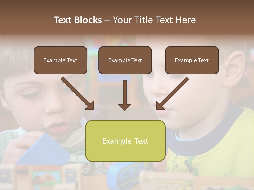 Children In Kindergarten PowerPoint Template