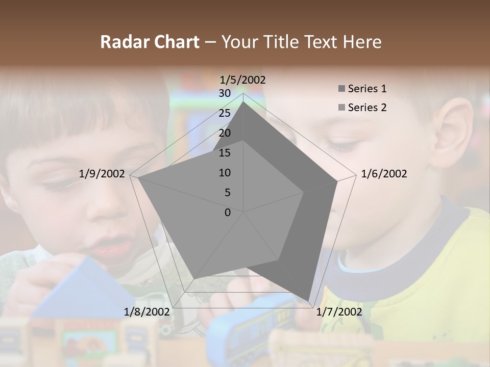 Children In Kindergarten PowerPoint Template