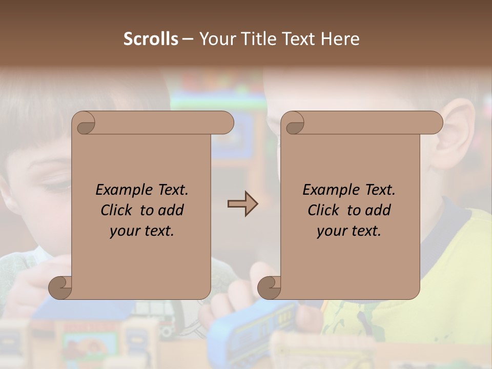 Children In Kindergarten PowerPoint Template