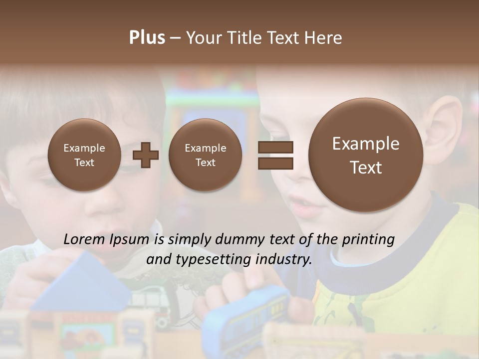 Children In Kindergarten PowerPoint Template
