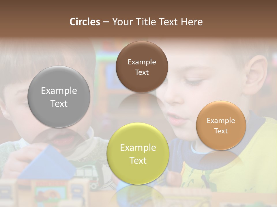 Children In Kindergarten PowerPoint Template